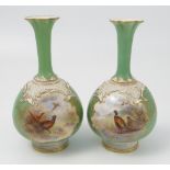 A pair of Grainger's Worcester globular vases,