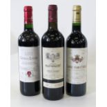 A bottle of 2006 Chateau Soussans Margaux, together with two bottles of 2009 Chateau La Goviniere,