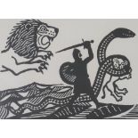 Edward Bawden, limited edition block print,