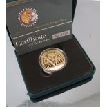 A 2001 gold proof Victoria anniversary crown, no.