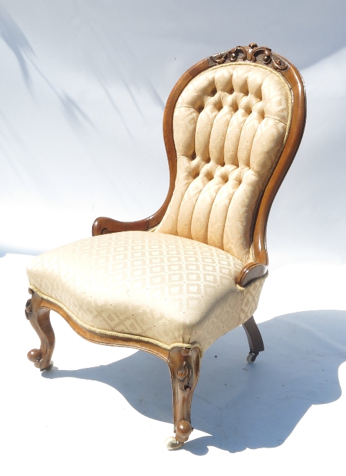 A 19th century showwood grandmothers chair,