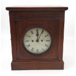 A J W Benson mahogany cased clock, with chiming fusee movement, impressed 6152,