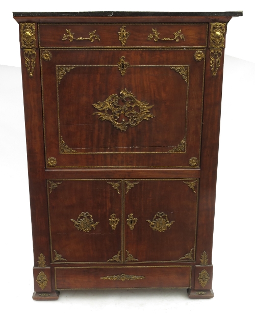 A 19th century mahogany secretaire a abbatant, - Image 2 of 2