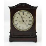 A 19th century mahogany twin fusee bracket clock,