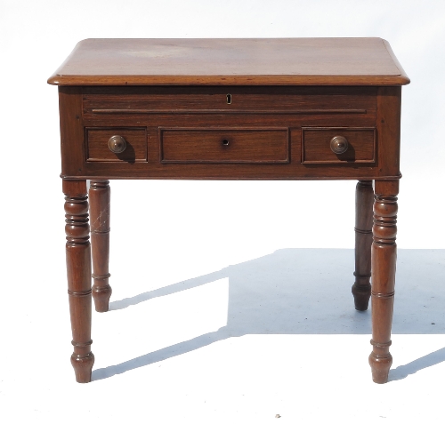 An unusual 19th century mahogany table, of rectangular form,