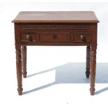 An unusual 19th century mahogany table, of rectangular form,