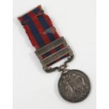 An India General Service medal, presented to 1329 Lce Corp W Giles 2d Bn Sea High,