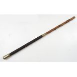 A Joseph Fletcher London riding crop, with bound handle,