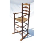 A child's North Country ladder back high chair,