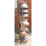 A salt glazed spiralavent chimney pot,