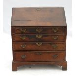 A 19th century oak bureau,