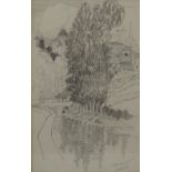 Hilda Cowham, pastel, a Woodland elf, 14ins x 9ins, together with Hilda Cowham, dry point etching,