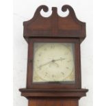 A 19th century oak long case clock,