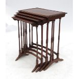 A quartetto of rectangular mahogany tables,