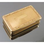 A Continental snuff box, stamped '18k' and 'B.