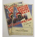 Two Donnington motor racing programmes,