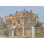 Michael John Hunt, watercolour, corner of Watling Street and Rose Lane, Canterbury, 9.