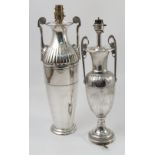 A WMF silver plated table lamp, of urn form, numbered 156, height 18ins,