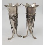 A pair of silver epergne stands,