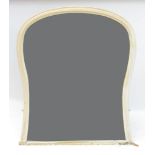 A white painted over mantle mirror,