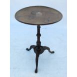 A late Georgian mahogany circular occasional table,