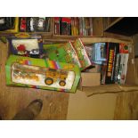 BOX OF BRITAINS, GIODI AND OTHER MODELS AND ONE OTHER BOX OF DIE CAST ETC