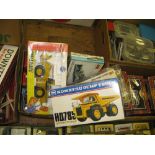 BOX OF JOAL, CORGI AND KOMATSU DIE CAST ETC