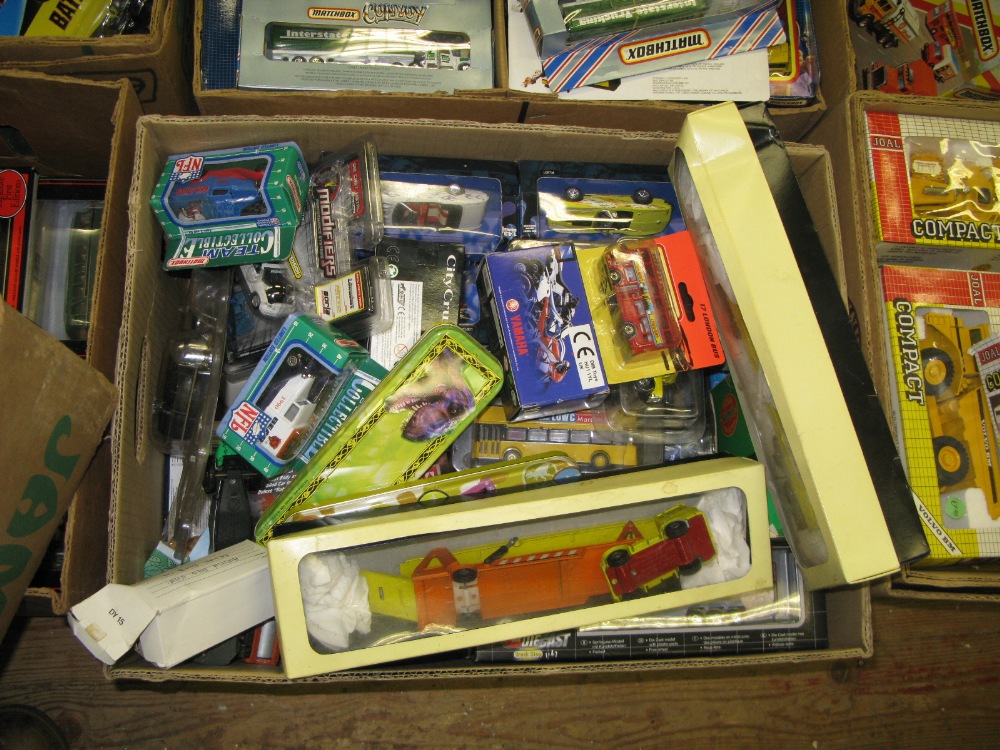 TWO BOXES OF NEW AND USED DIE CAST INCLUDING MATCHBOX SUPERKINGS AND ERTL - Image 2 of 2