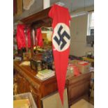 A German WWII Nazi Flag and associated books