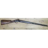 Flintlock Gun, stock inscribed J. Slatter