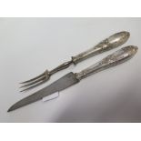 A French Silver Handled Carving Set