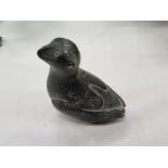 Three Inuit Carved Stone Figures and others
