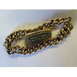 A 9ct Gold Bracelet and 19th Century Memorial Brooch