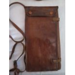 Officers Leather Map Case with shoulder strap