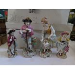 Four Sitzendorf Porcelain Figures