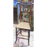 Victorian Cane Seated Correctional Chair
