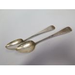 A Pair of George III Silver Table Spoons, London 1794, Samuel Godbehere and Edward Wigan, 125g