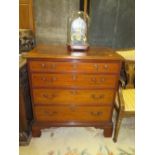 A Georgian Mahogany and Feather Banded Bachelor's Chest of Four Graduated Drawers, 81(w) x 83 x 50cm