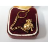 A 9ct Gold Tie Pin in the form of The Lincolnshire Imp