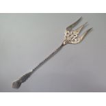 An Edward VII Silver Bread Fork, Sheffield 1903 and souvenir spoon