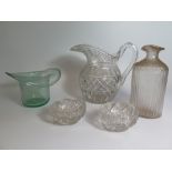 Nineteenth Century Water Jug and other glass