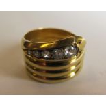 An 18ct Gold and Diamond Snake Ring