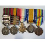 Dress Miniatures: India General Service, South Africa and WWI trio with dispatches oak leaf