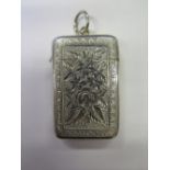 A Victorian Silver Vesta, London 1885, Frederick Bradford McCrea