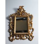 A Small Rococo Gilt Framed Mirror