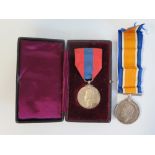 WWI War Medal inscribed R. SODEN. SERVICE WITH THE ROYAL NAVY and Constabulary Medal