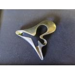 A George Jensen Free form Brooch No. 324 in box