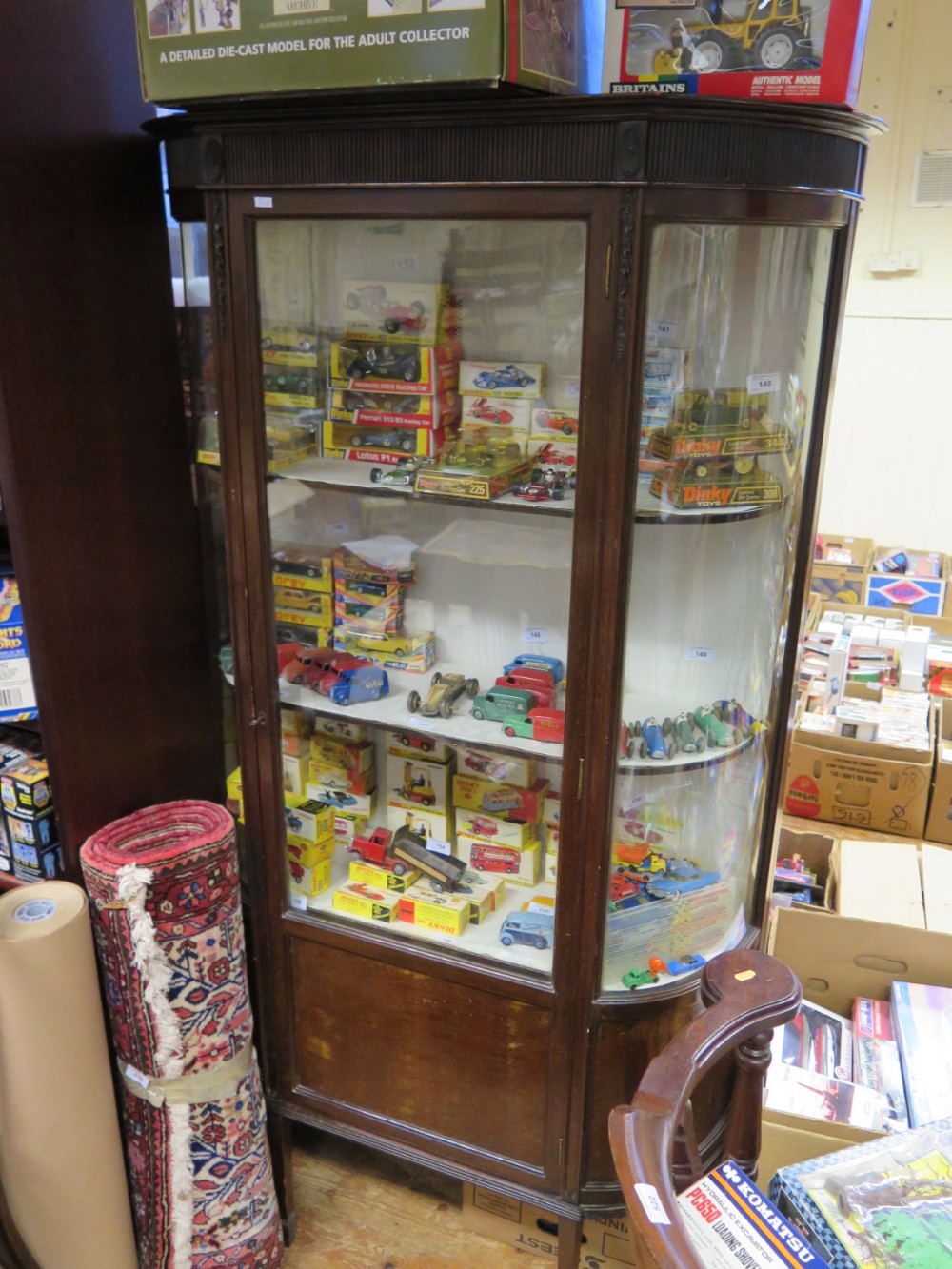 An Edwardian Mahogany Glazed Display Cabinet