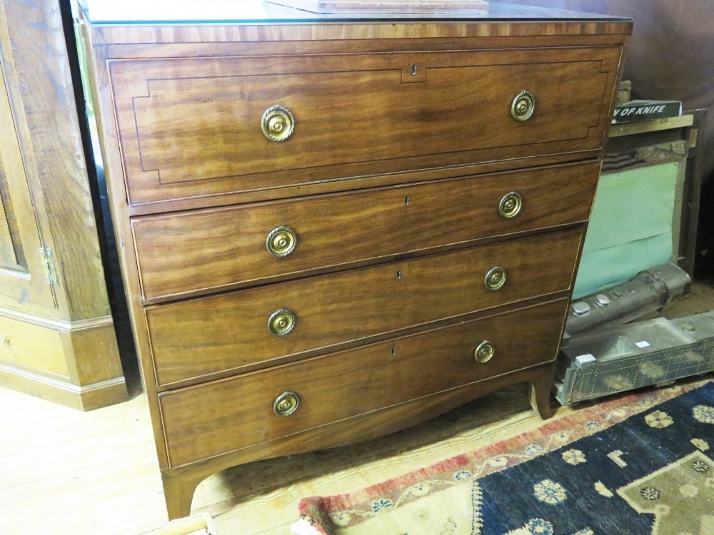 A Nineteenth Century Mahogany Secretaire Chest of Drawers