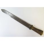 Eighteenth Century Knife with engraved blade decorated with hunting scene and words and with